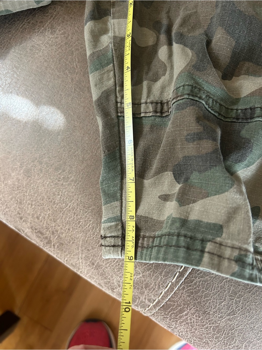 Men's Wrangler Camo Cargo Shorts - Green Camouflage 34 - Picture 2 of 7